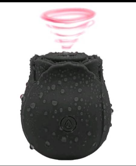 rose shaped vibrator made of body-safe silicon with multi-speed vibration settings, waterproof, and rechargeable for discreet and luxurious pleasure