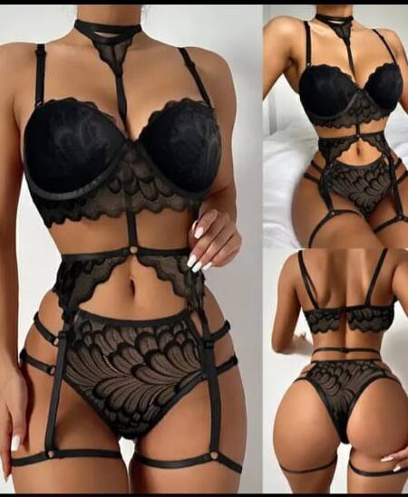 Elegant Lace Lingerie Set – Sexy Slim Fit Low-Rise Design
